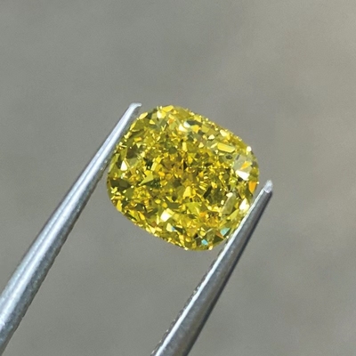 Het kussen sneed HPHT-Laboratorium de Gekweekte Gele Diamond All-vormen beschikbaar zijn