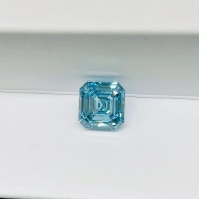 Asscher sneed het Blauwe Synthetische Karaat van Diamond Lab Engineered Diamonds 1-2