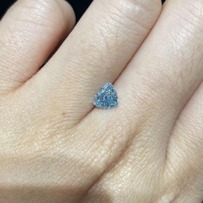 0.89Carat het laboratorium leidde tot de Gekleurde Blauwe Kunstmatige Diamanten van de Diamanten Driehoekige Besnoeiing