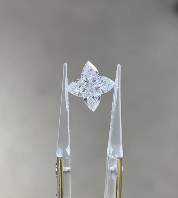 Lab Made Diamonds CVD IGI Certified Synthetic Diamonds Vierblaadje klaver Ring Halsketting