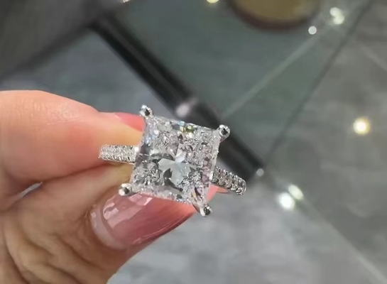 Laboratorium Diamanten Juwelen Prinses Laboratorium Groeide Diamanten Juwelen Diamanten Ringen Stud Oorbellen