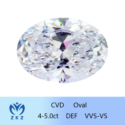 Synthetische kleurloze 4-5ct CVD Lab Groeide ovaal Diamant 10 Mohs hardheid