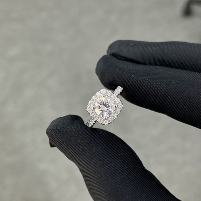 1.008ct Ronde D/E VVS CVD Witte Diamanten Ring Lab Groeide Diamanten Ringen met IGI Certificering