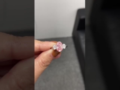 laboratorium gekweekte roze diamantring