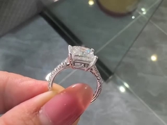 Laboratorium Diamanten Juwelen Prinses Laboratorium Groeide Diamanten Juwelen Diamanten Ringen Stud Oorbellen