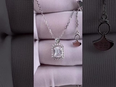 Emerald Lab Created Diamant Hanger Halsketting Lab Diamant Juwelen Setting Hanger