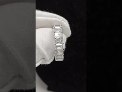 Smaragd Diamanten Ring Wit Diamanten Ring Bruiloft Eeuwige Ringen Lab Groeide Diamanten Ringen