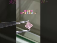 Prinsescut Roze Lab Groeide Diamanten Lichte Roze vierkant Sieraden