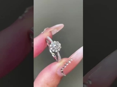 Zonnebloem Ring Lab Groeide Diamanten Ringen Voor Verloving Bruiloftsringen Gift Proposal Ring